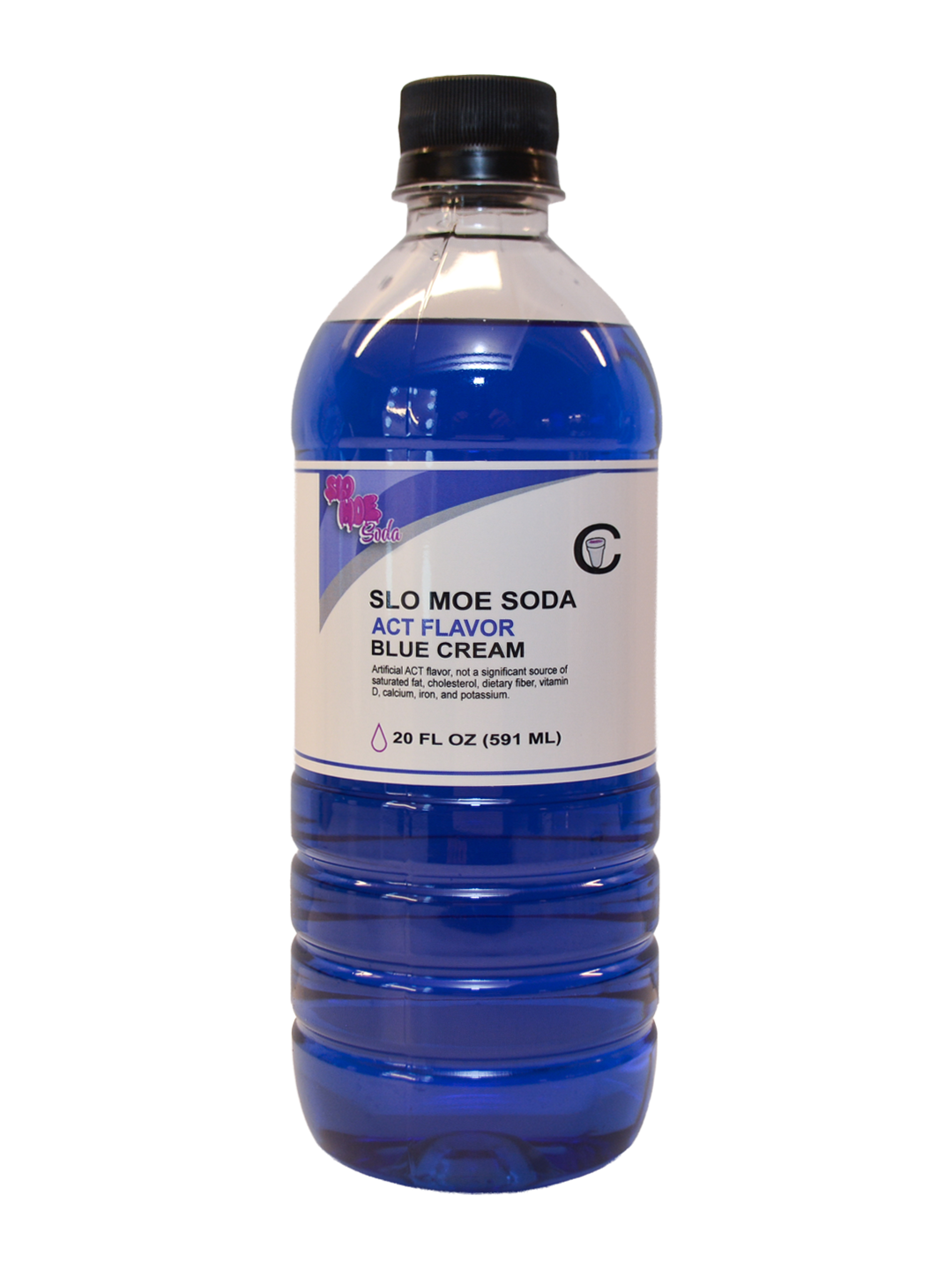 Blue Cream w/ACT Flavor Soda - Slo Moe Sodas
