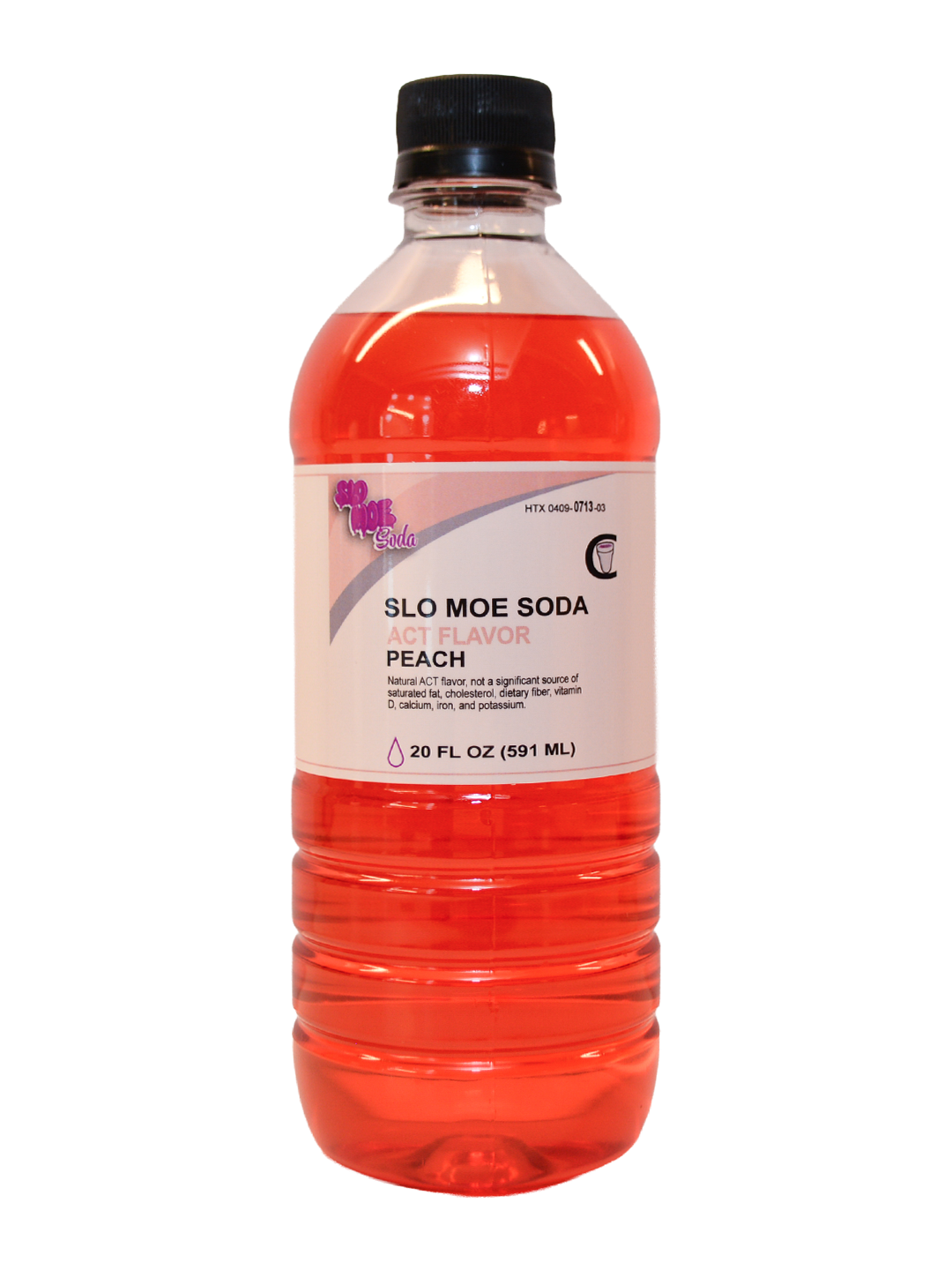 Peach w/ACT Flavor Soda - Slo Moe Sodas