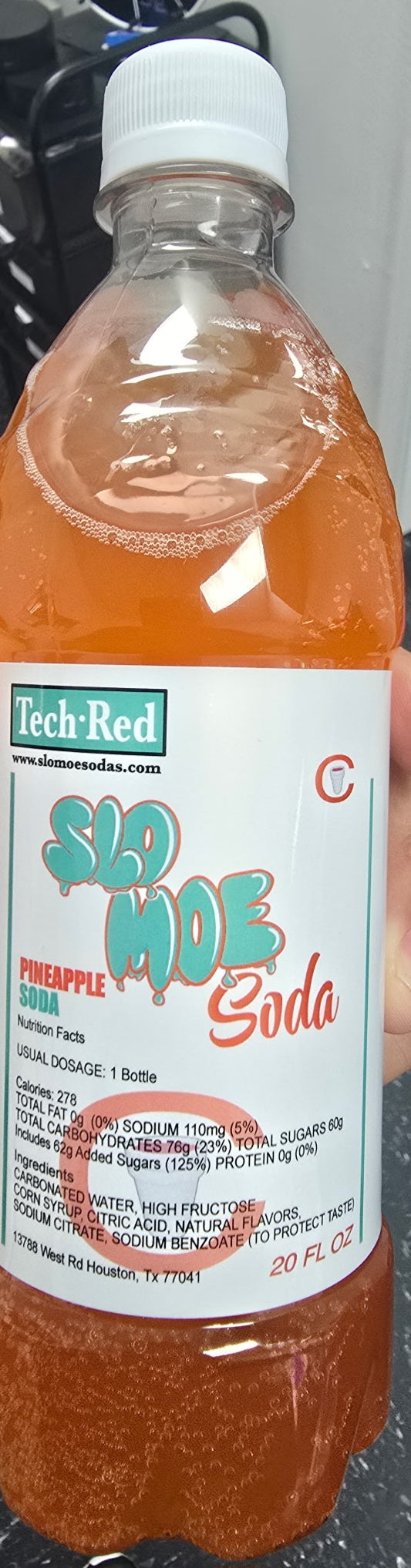 Pineapple w/ Tech Red Flavor Soda