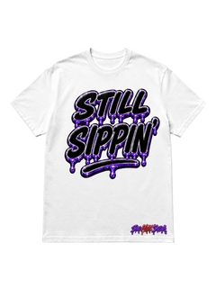 Still Sippin' Tee - Purple & Black