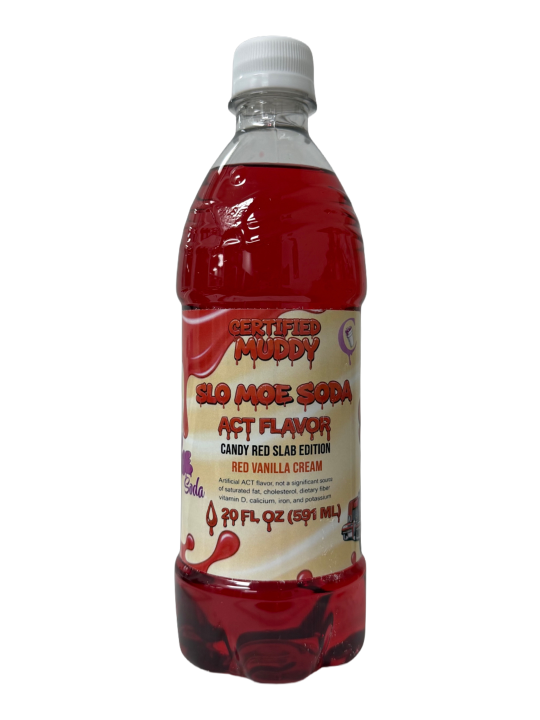Red Vanilla Cream w/ Act Flavor Soda - Candy Red Slab Edition